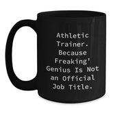 Funny Athletic Trainer Gifts from Friends for Men and Women Black Coffee Mug - Main